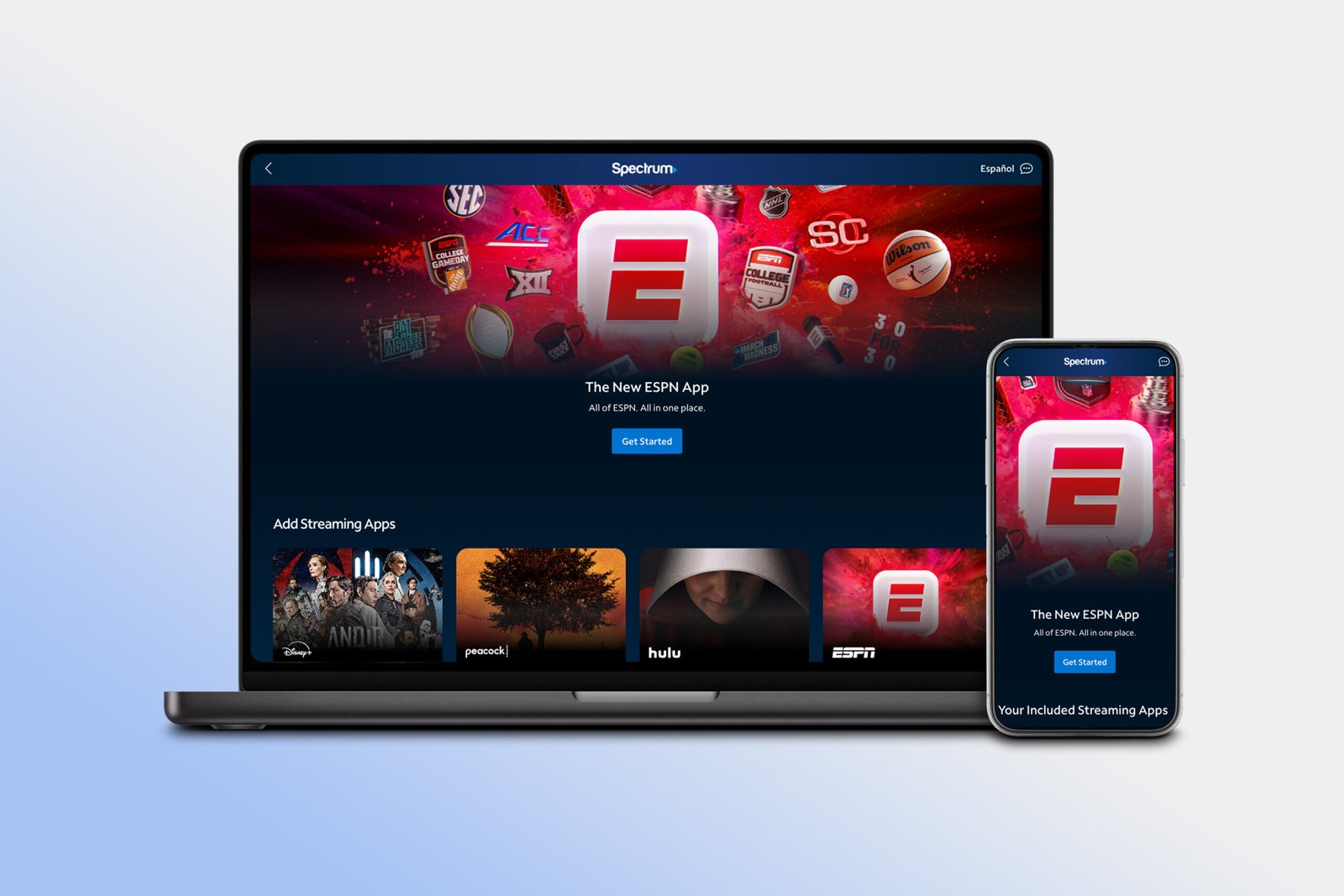 spectrum internet on laptop and mobile app